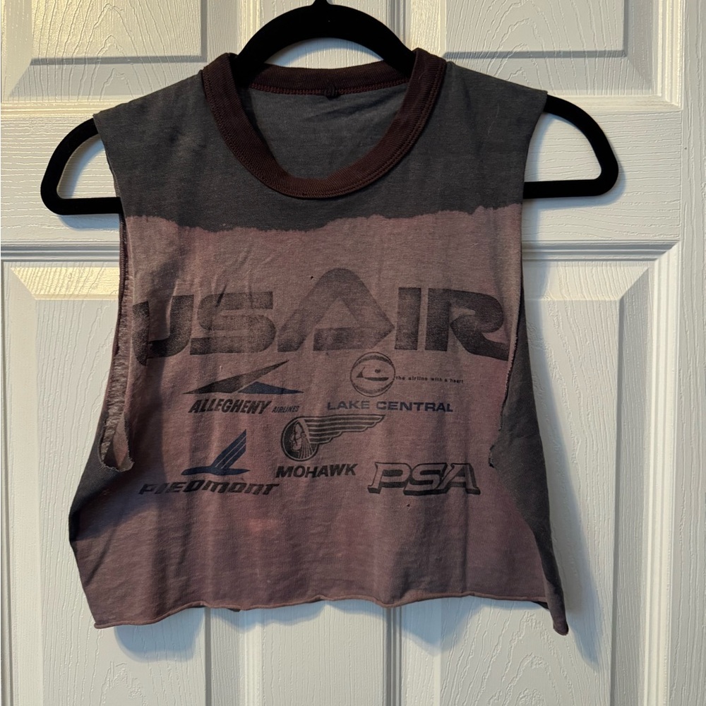 Vintage USAir Graphic Crop Top